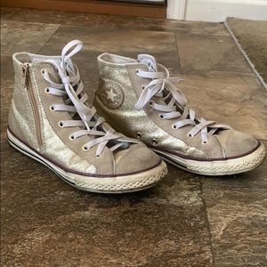 ✨Gold glitter Converse All Star
